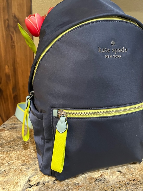 Kate Spade Chelsea Backpack Navy Nylon Lightweight Travel Bag main image 11